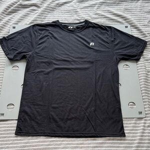 (4) Men’s Russell Athletic Dri-Power Black Short Sleeve Workout Tees